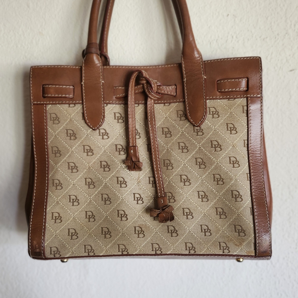 Brown and Tan Designer Tote Bag